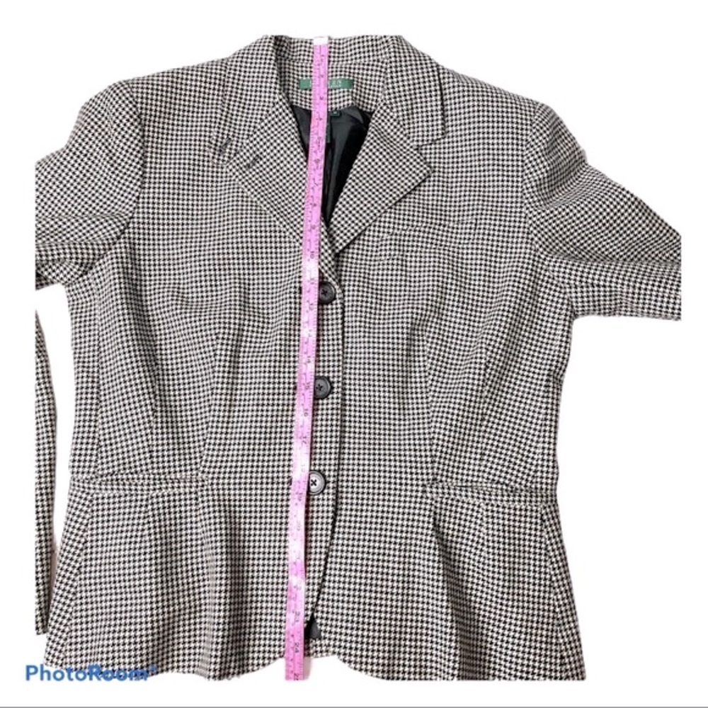 Lauren RL Houndstooth Blazer with pockets size 12 - Picture 4 of 5